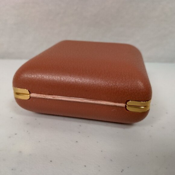 Vintage Seth Thomas Alarm Clock Travel Size Foldable Brown Plastic Case Glowing - Picture 16 of 16